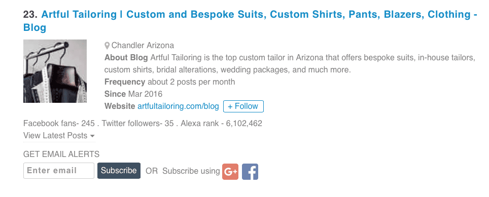 bepsoke tailoring service
